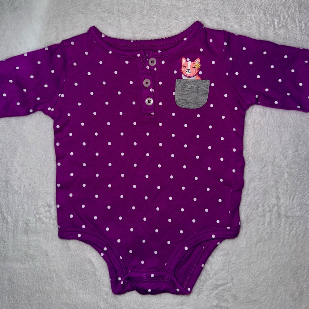 Carter's Purple Polka Dot Bodysuit